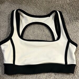 Abercrombie & Fitch Black and White Sports Bra